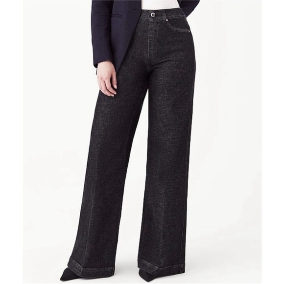 SPANX Denim - NWT Spanx wide leg charcoal jeans sz xl petite
